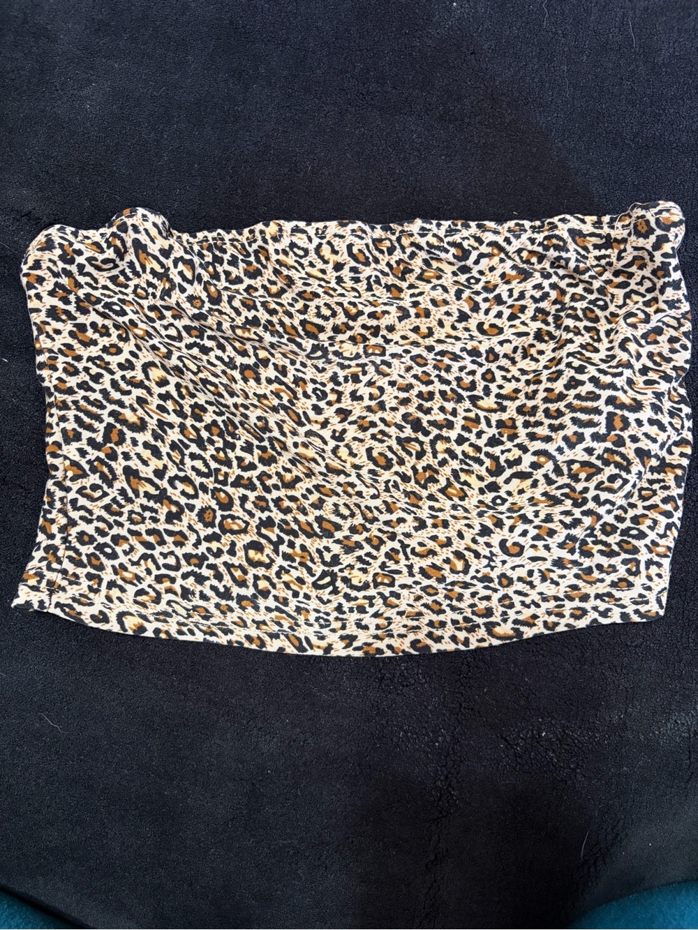 Leopard Print Tube bandeau top- Beige/Brown Animal Print